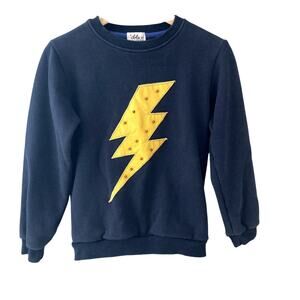 Lola + The Boys  Lightning Bolt Crewneck Sweatshirt - No Size Tag